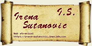 Irena Šutanović vizit kartica
